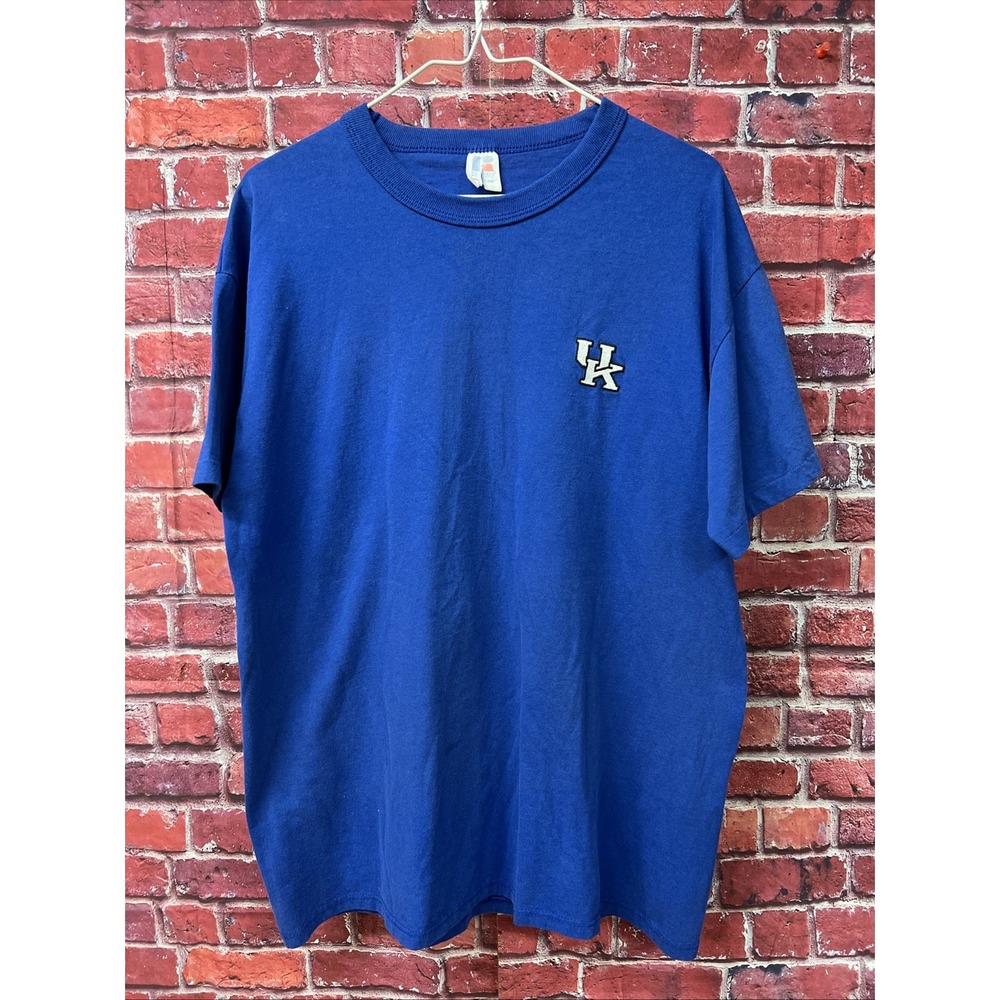 Vintage Y2K 90s University of‎ Kentucky Wildcats Distressed Embroidered Tee L